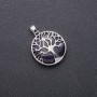 Blue Sand Aventurine "Cairo Night" Pendant (Synthetic) in a "Tree" Setting, 27mm Diameter