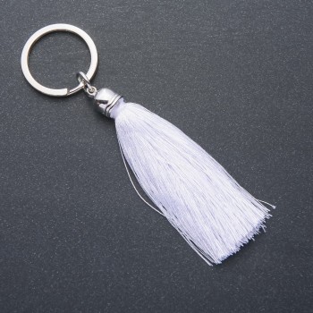 Women's Keyring 'Brush' White, 10 cm
