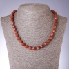 Necklace Aventurine "Golden Sand" (synthetic) Multi-faceted, 8×10 mm beads, 48 cm length