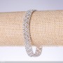 Crystal bracelet "white", width 11mm, length 19cm "silver"
