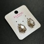 Earrings Xuping White Zircon 10x15mm "18K Gold"