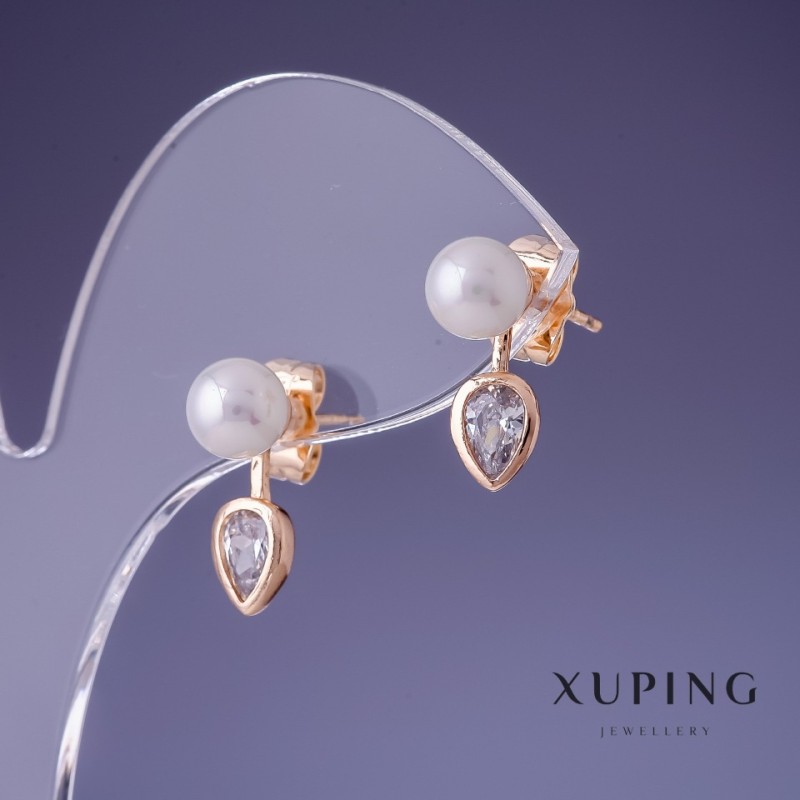Earrings Xuping 16×7mm "18k Gold"