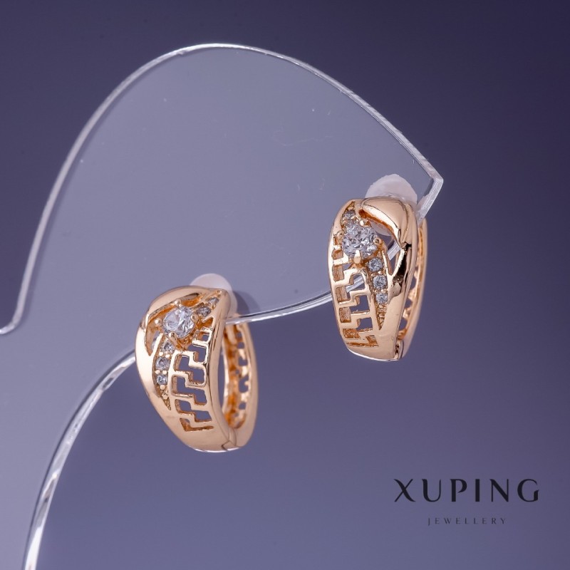 Earrings Xuping 8×14 mm "18K Gold"