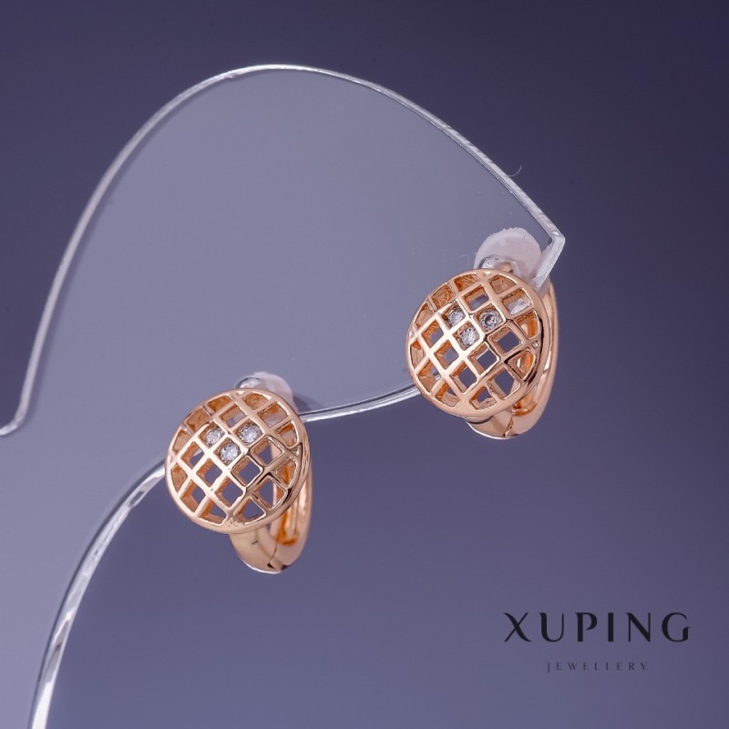 Xuping 10mm Earrings with 18K Gold Plating