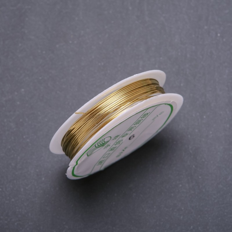 Jewellery Wire Lemon Gold, Diameter 0.6mm Spool, Length 6m