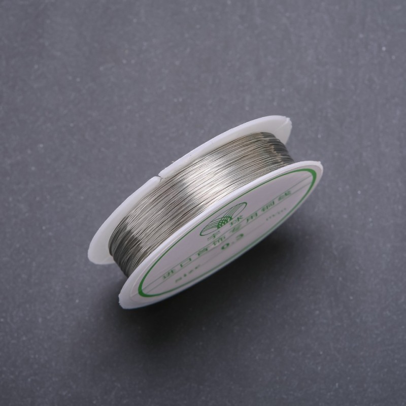 Silver jewellery wire, diameter 0.3mm spool, length 14m