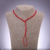 Red cord for necklace, diameter 2.5 mm, length 50 cm