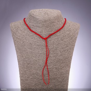 Red cord for necklace, diameter 2.5 mm, length 50 cm