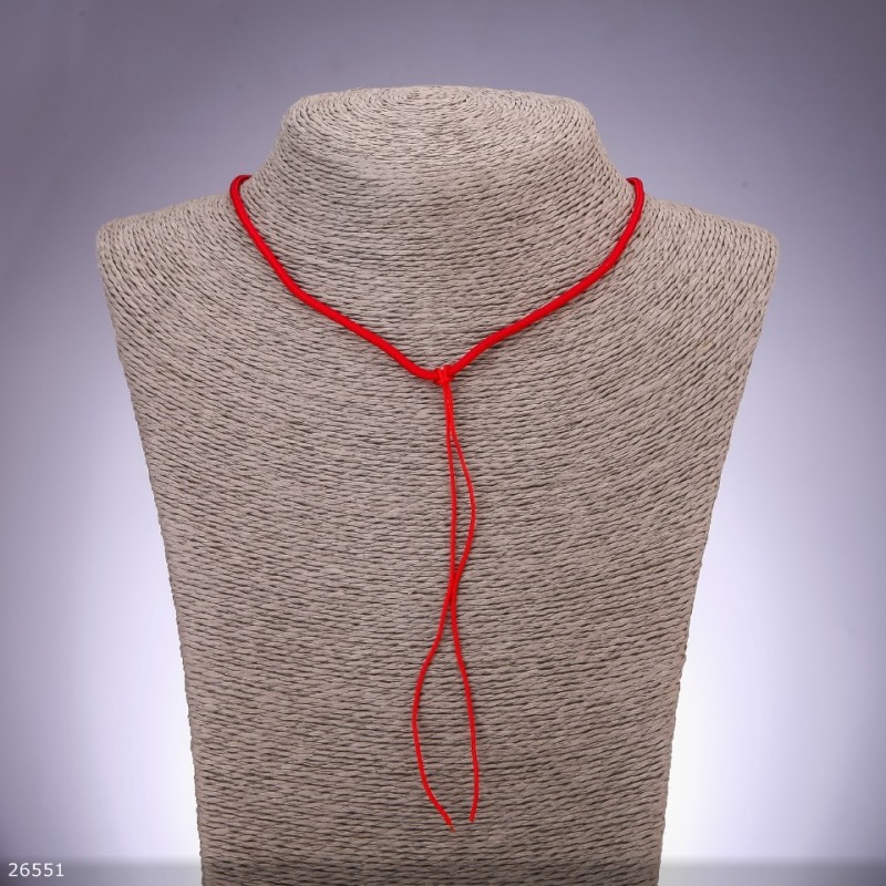 Red cord for necklace, diameter 2.5 mm, length 50 cm