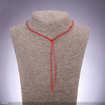 Red cord "plait" for necklace, diameter 1.9mm, length 50cm