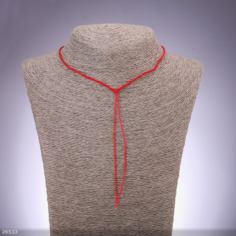 Red cord "plait" for necklace, diameter 1.9mm, length 50cm