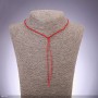 Red cord "plait" for necklace, diameter 1.9mm, length 50cm