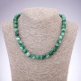Necklace of natural Agate teal-green smooth ball, diameter 10mm, length 45cm