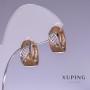 Xuping Earrings 16×7 mm "18k Gold Plating, Rhodium"