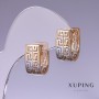 Earrings Xuping 17x9mm "18k gold, rhodium"