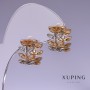 Xuping Earrings 15x10mm Gold Plating 18k and Rhodium