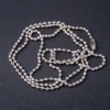 Price per pack /10pcs. Token necklace chain for jewellery, silver-toned metal, length 50cm, diameter 2.5 mm