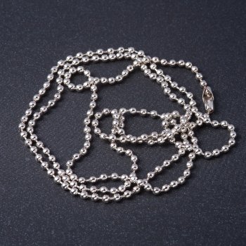 Price per pack /10pcs. Token necklace chain for jewellery, silver-toned metal, length 50cm, diameter 2.5 mm
