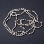 Price per pack /10pcs. Token necklace chain for jewellery, silver-toned metal, length 50cm, diameter 2.5 mm