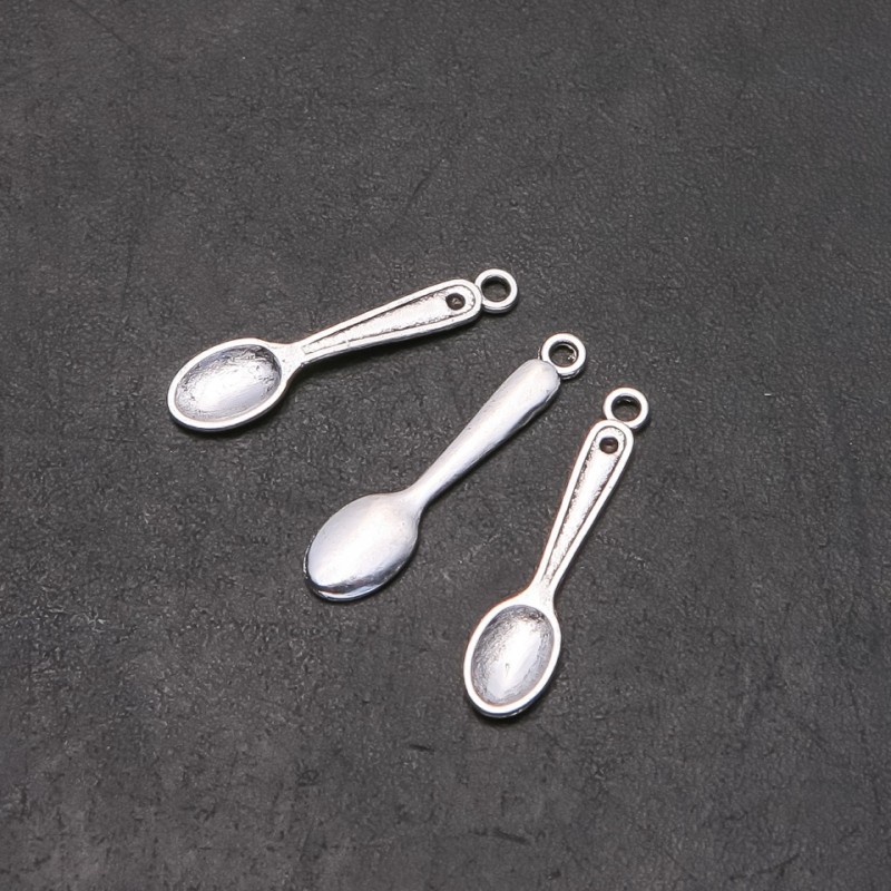 Pendant Fittings "Spoon" for Jewellery, diameter 6mm, length 2.5 cm, hole diameter 1.75mm, packaging 20g, 34 pcs (+ -)