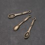 Swivel bail Pendant Spoon, diameter 7mm, length 35mm in-dmm packaging 12 pcs (+ -)