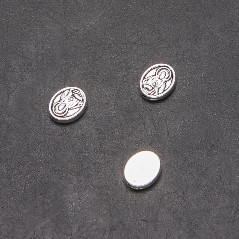 Fittings Inlay Image, diameter 10x8mm in-, diameter 1mm packaging 20g 22pcs (+ -)