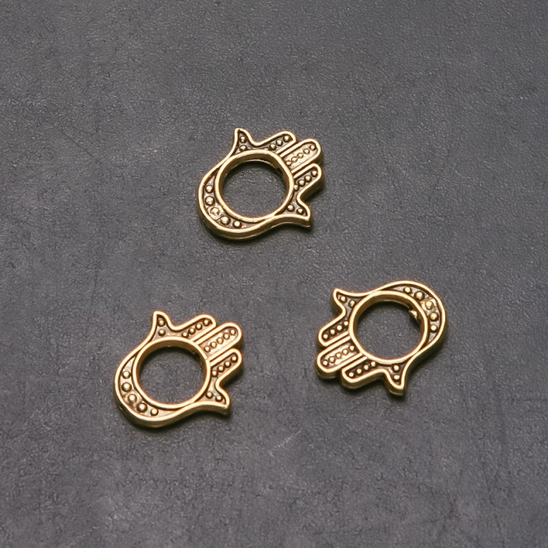 Pendant Findings Palm Pandora, diameter 16mm, diameter 8mm, length 17mm, packaging 20g, 14 pcs (+ -)