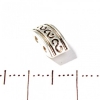 Bead spacer rectangular double-convex for 2-strand metal d 10×5mm packaged 20g, ±25pcs
