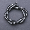 Hematite Beads strand faceted rondelle 8x4mm, 40cm length