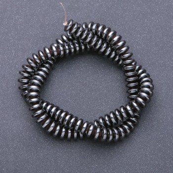 Hematite Beads Rondelle Bead Thread Smooth 8×3mm, 40cm length