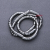 Hematite Beads, Smooth Rondelle Nib, 6×2mm, 40cm strand
