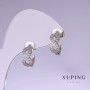 Xuping Earrings Infinity 13×5mm Rhodium-plated