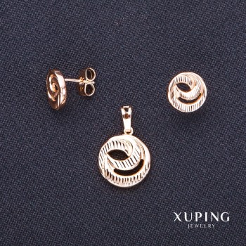 Earrings and Pendant Xuping 13×15mm 12mm gold plated 18k