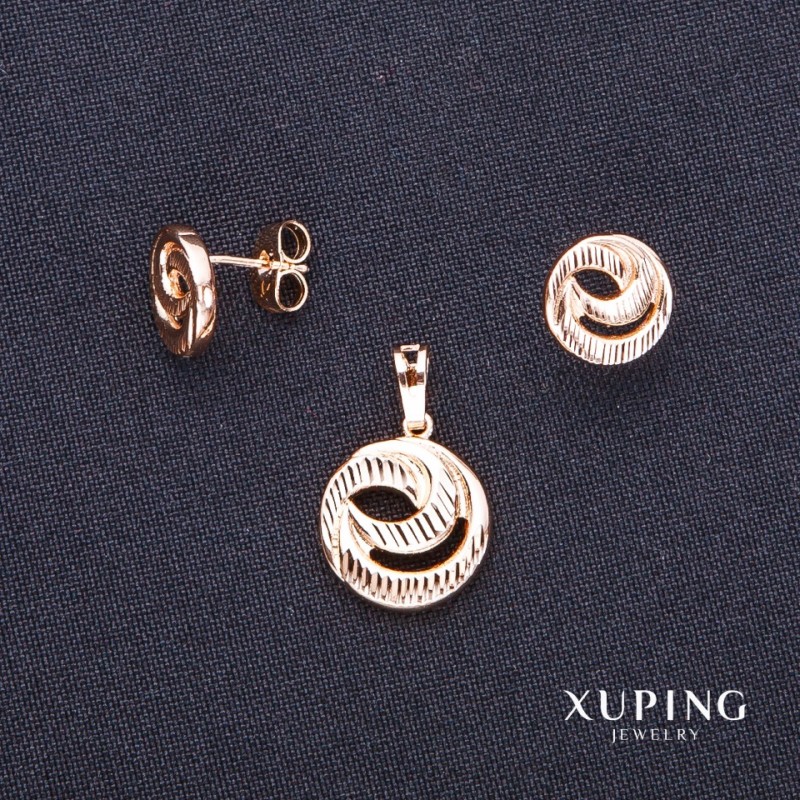 Earrings and Pendant Xuping 13×15mm 12mm gold plated 18k