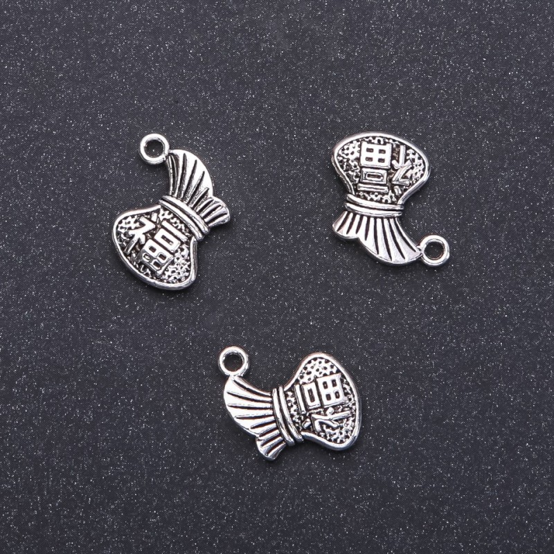 Pendant hardware 'Small Pouch', diameter 14mm, length 15mm, packaging 20, 8g, 11 pcs. (+ -)