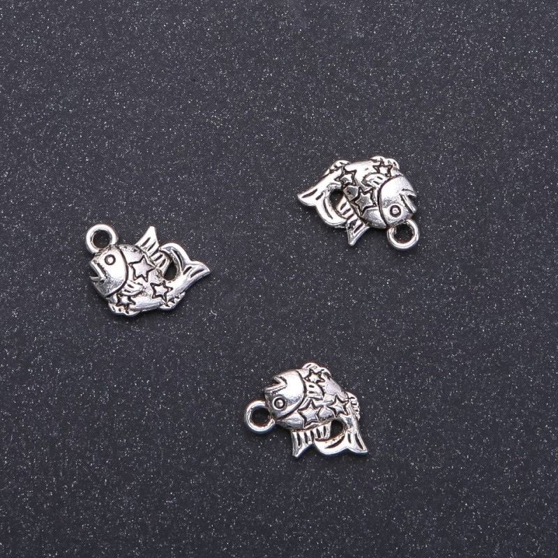 Pendant Fish, diameter 15mm, length 11m in-, diameter 1.9mm packaging 20g 19pcs (+ -)