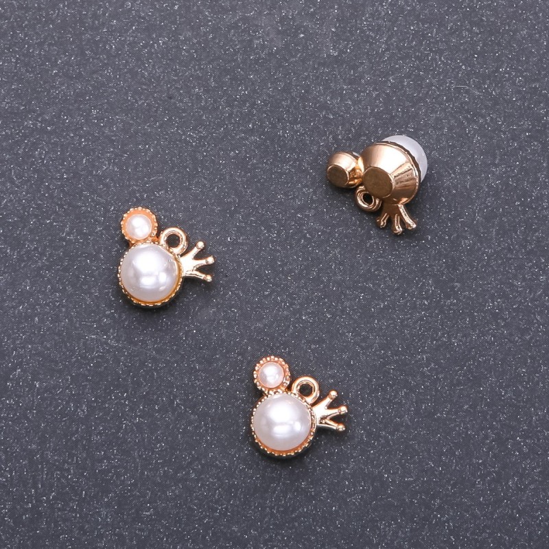Pendant Fittings Crown, diameter 11mm, length 13mm, diameter 1.5 mm packaging 9 pcs (+ -)