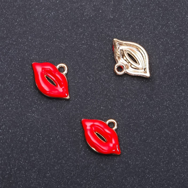 Pendant Findings 'Kiss' – diameter 18mm, length 13mm, inner diameter 1.9mm, packaging 10 pcs (+/-)