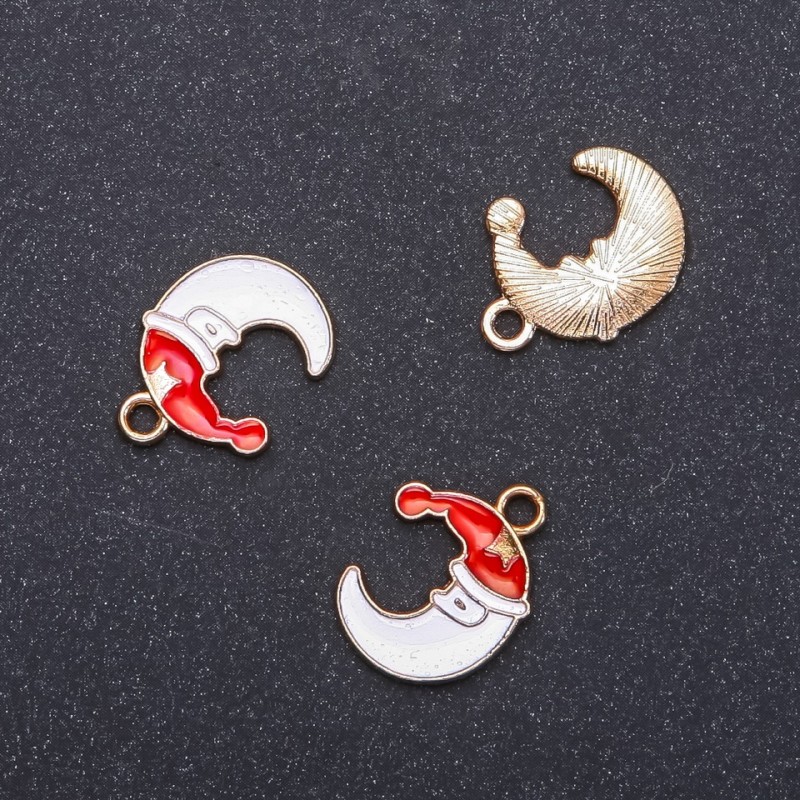 Findings pendant "Winter Moon" diameter 8mm, length 0m in-d, 3mm packaging 8 pcs (+ -)