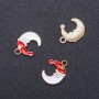 Findings pendant "Winter Moon" diameter 8mm, length 0m in-d, 3mm packaging 8 pcs (+ -)