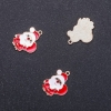 Pendant Adorable Father Frost, 17mm diameter, 3mm L, in-, diameter 1.8mm packaging 6pc (+ -)