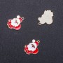 Pendant Adorable Father Frost, 17mm diameter, 3mm L, in-, diameter 1.8mm packaging 6pc (+ -)