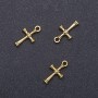 Pendant Fitting Cross "gold", diameter 11mm L11mm in-dm packaging 20g 25 pcs. (+ -)