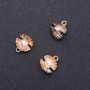 Pendant Findings Pearl Gold, 13mm diameter, 15mm length, in-dmm packaging 9 pcs (+-)