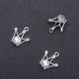 Pendant Crown with Bead, diameter 17mm, length 18m in-, bead diameter 1.8mm, packaging 5 pcs (+ -)