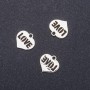 Pendant Heart "light gold", diameter 16mm, length 15m in-dmm packaging 12 pcs. (+ -)
