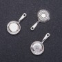 Pendant Favour: Frying Pan, diameter 14mm, length 8mm, in-, packaging 10 pcs. (+ -)