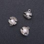 Pendant Finding Pearl "Silver", diameter 13mm, length 15mm in-dmm packaging 9 pcs. (+ -)