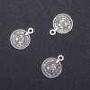 Pendant Coin with Arabic Knot, diameter 15mm L0m in-, diameter 1.75mm packaging 20g 19pcs (+ -)