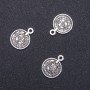 Pendant Coin with Arabic Knot, diameter 15mm L0m in-, diameter 1.75mm packaging 20g 19pcs (+ -)